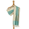 Chouka Azure Blue Banarasi Handwoven Cotton Dupatta