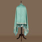 Chouka Teal Blue Banarasi Handwoven Cotton Dupatta