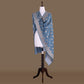 Guldavari Buta Teal Blue Banarasi Handwoven Cotton Dupatta