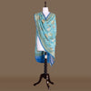 Floral Blue Banarasi Handwoven Chiffon Dupatta