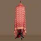 Jungla Red Banarasi Handwoven Chiffon Dupatta