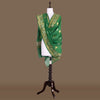 Moonga Sona Rupa Emerald Banarasi Handwoven Chiffon Dupatta