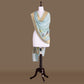 Rose Aqua Banarasi Handwoven Chiffon Dupatta