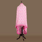 Resham Jaal Minakari Pink Banarasi Handwoven Chiffon Dupatta