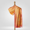 Lotus Zari Jungla Orange Banarasi Handwoven Silk Dupatta