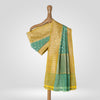 Temple Aqua Green Banarasi Handwoven Silk Dupatta