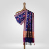 Phool Jungla Purple Banarasi Handwoven Silk Dupatta