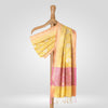 Phool Jaal Yellow Pink Banarasi Handwoven Silk Dupatta