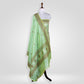 Phool Aqua Banarasi Handwoven Silk Dupatta