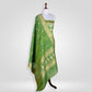 Phool Green Banarasi Handwoven Silk Dupatta