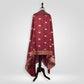 Kamal Deep Red Banarasi Handwoven Silk Dupatta