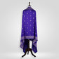 Kairi Blue Banarai Handwoven Silk Dupatta