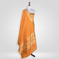 Phool Orange Banarasi Handwoven Silk Dupatta