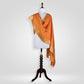Phool Orange Banarasi Handwoven Silk Dupatta