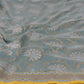 Jamdani Powder Blue Muslin Cotton Saree