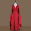 Ashrafi Buti Banarasi Handwoven Red Tanchoi Silk Fabric
