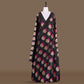 Gulbahar Mina Banarasi Handwoven Black Silk Fabric 