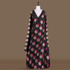 Gulbahar Mina Banarasi Handwoven Black Silk Fabric 