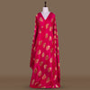 Kadhwa Mina Buti Banarasi Handwoven Pink Silk Fabric