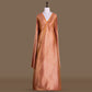 Shahteer Banarasi Handwoven Orange Silk Fabric