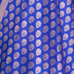Guldavari Banarasi Handwoven Blue Silk Fabric