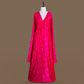Chunri Buti Banarasi Handwoven Kadhwa Pink Silk Fabric