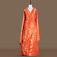 Khinkhwab Banarasi Handwoven Orange Silk Fabric