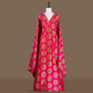 Ashrafi Banarasi Handwveon Pink Silk Fabric