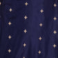 Chunri Buti Mina Banarasi Handwoven Blue Silk Fabric
