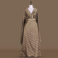 Gyasar Khinkhwab Brocade Banarasi Handwoven Black Silk Fabric