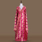 Khinkhwab Minakari Jaal Banarasi Handwoven Rani Pink Silk Fabric