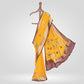 Ashrafi Yellow Chiffon Saree