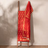 Jugni Red Banarasi Handwoven Cotton Suit Set