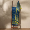 Lubna Azure Blue Banarasi Handwoven Cotton Suit Set