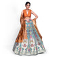 Haathi Daant Lehenga Azure