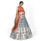 Haathi Daant Lehenga Azure