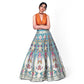 Haathi Daant Lehenga Azure