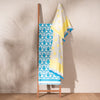 Kangani Ice Blue Rose Banarasi Handwoven Cotton Suit Set