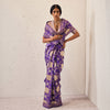 Suryamukhi Banarasi Handwoven Violet Silk Saree