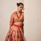 Rangkat Banarasi Handwoven Burgandy Silk Lehenga