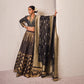 Sitara Banarasi Handwoven Black Silk Lehenga